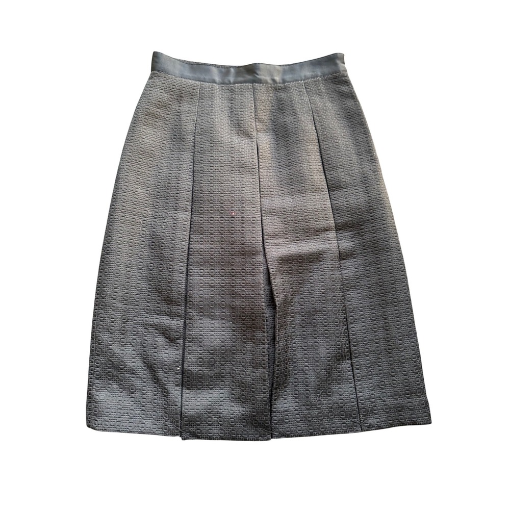 Mario Serrani Italy Black Textured Jacquard Pencil Skirt Size 2 NWT Professional